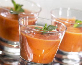 Gaspacho de tomate vegan sans gluten